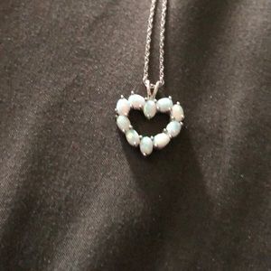 Open Heart Opal Necklace